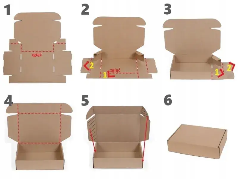 pudełko fasonowe schemat