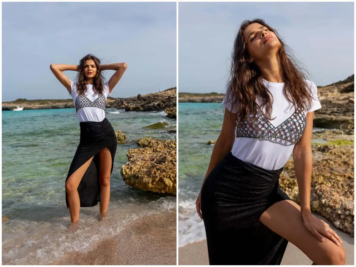 jakie bluzki do długiej spódnicy, stylizacje z długą spódnicą i topem, długa spódnica i sweter, długa spódnica i koszula