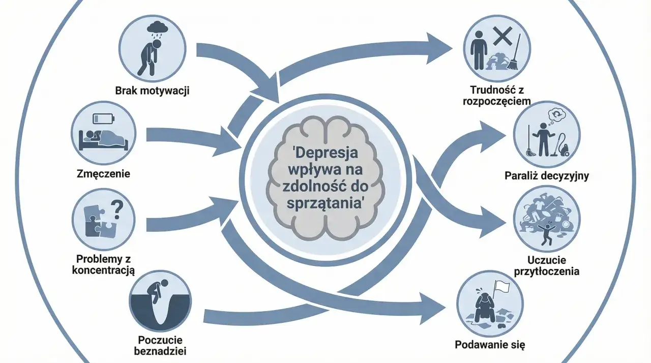 zmęczenie psychiczne objawy infografika