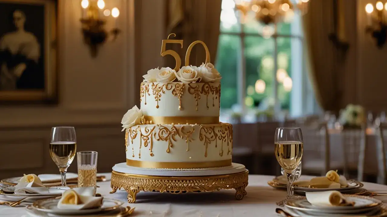 Zdjęcie Poradnik jak udekorować tort na 50. urodziny: Pomysły na elegancką dekorację