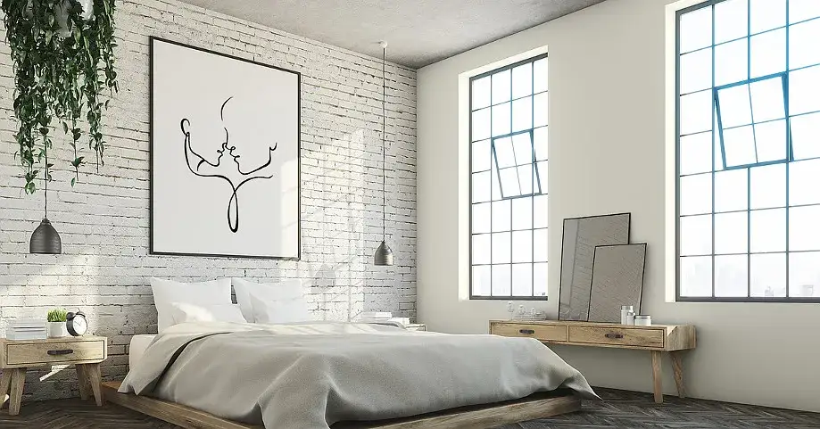 Zdjęcie Jakie kolory ścian pasują do białej cegły w salonie? Inspiracje