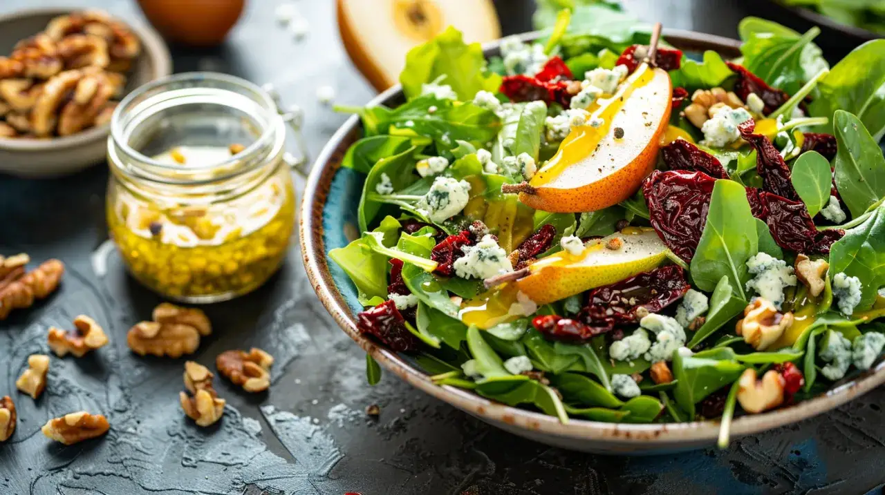 Zdjęcie Sałatka z serem pleśniowym: Wykwintna przekąska w 10 minut. Jak to?