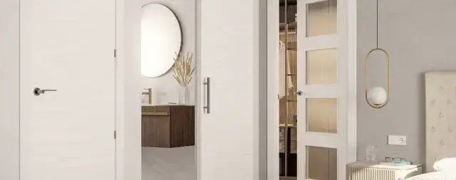 Zdjęcie Ba&ntilde;os Peque&ntilde;os: &iquest;C&oacute;mo Ganar 1.5 m&sup2; con Puertas Correderas?