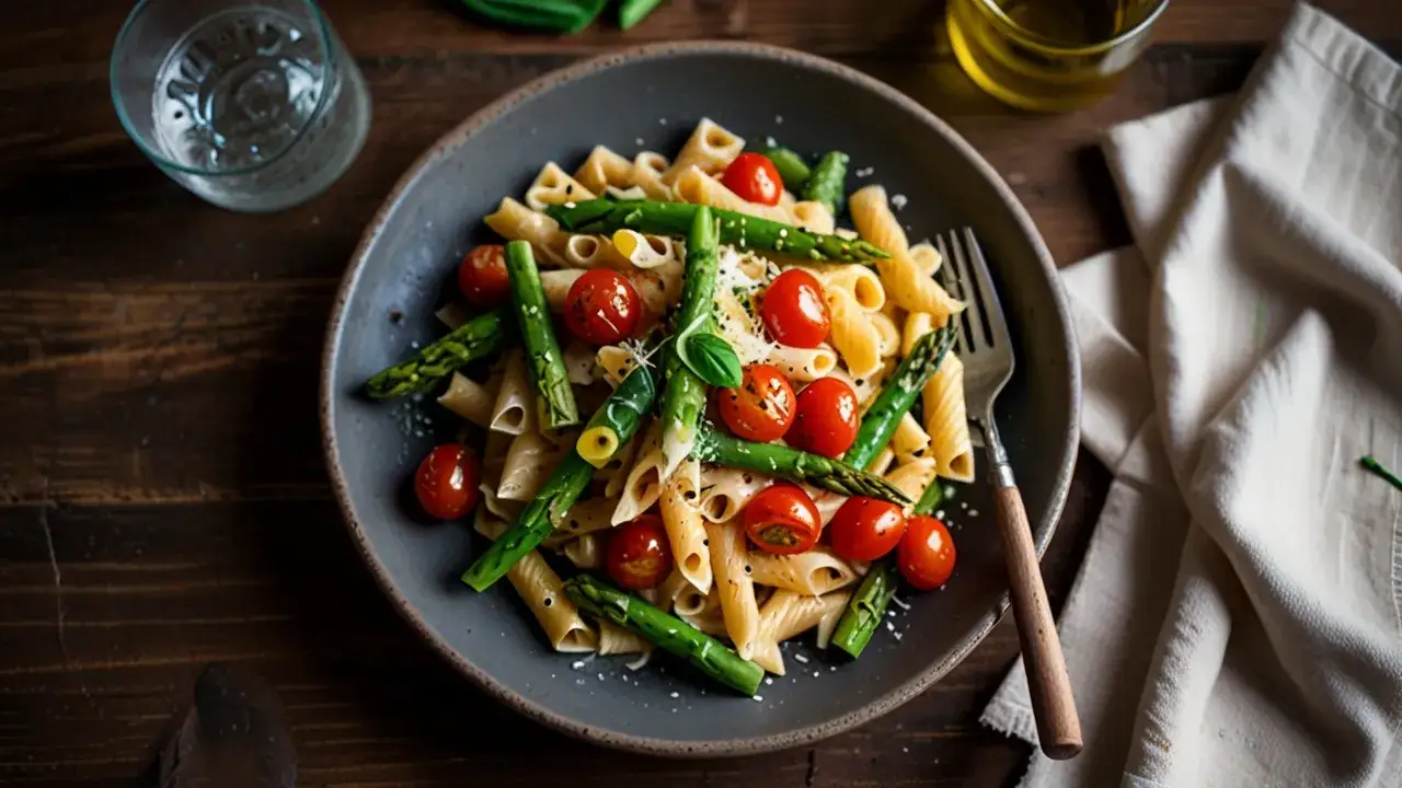 Zdjęcie Jakie są przepisy na makaron z szparagami i pomidorami? Sprawdź teraz
