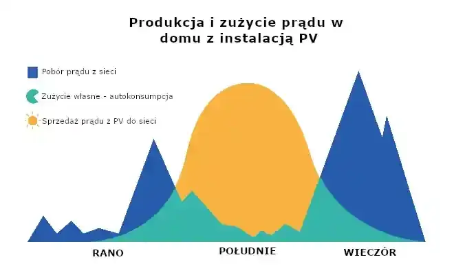 autokonsumpcja fotowoltaika wykres