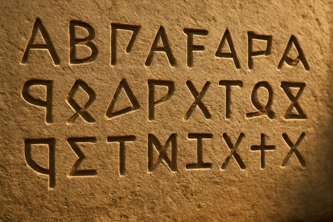 Starożytne pismo wyryte w kamieniu, świadectwo czasów, kiedy wynaleziono pismo.