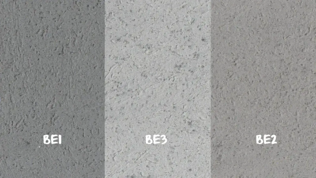 Efekty betonu dekoracyjnego na ścianie: gładki i fakturowany