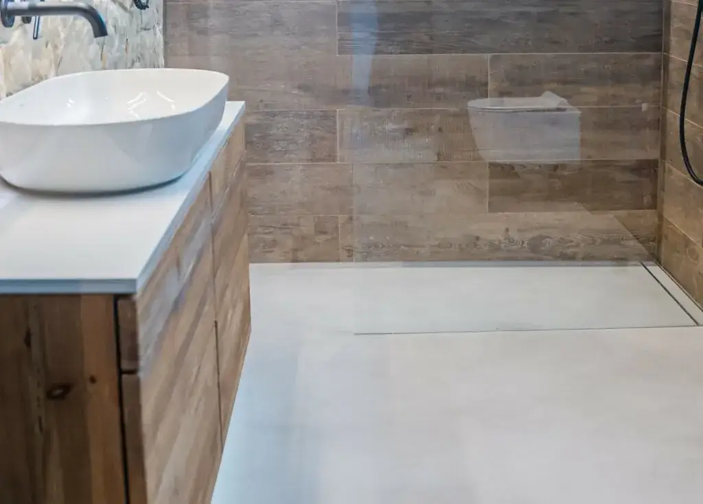 mikrocement podłoga łazienka