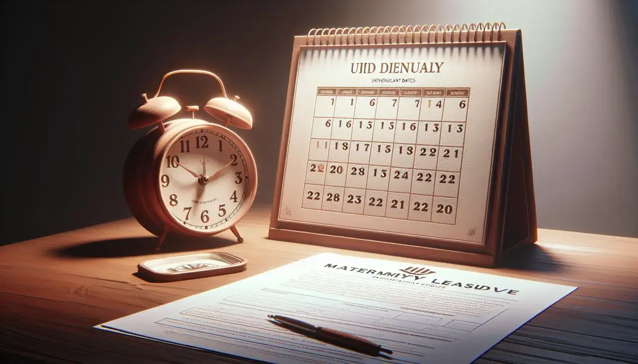 Budzik i kalendarz przypominają o terminach. Ile czasu ma pracodawca na zgłoszenie pracownika do ZUS? Dokumenty i długopis sugerują formalności.