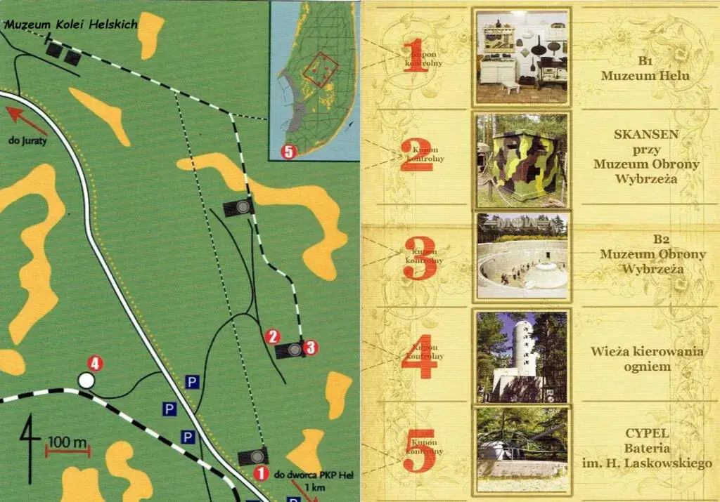 Mapa Helu z zaznaczonymi atrakcjami