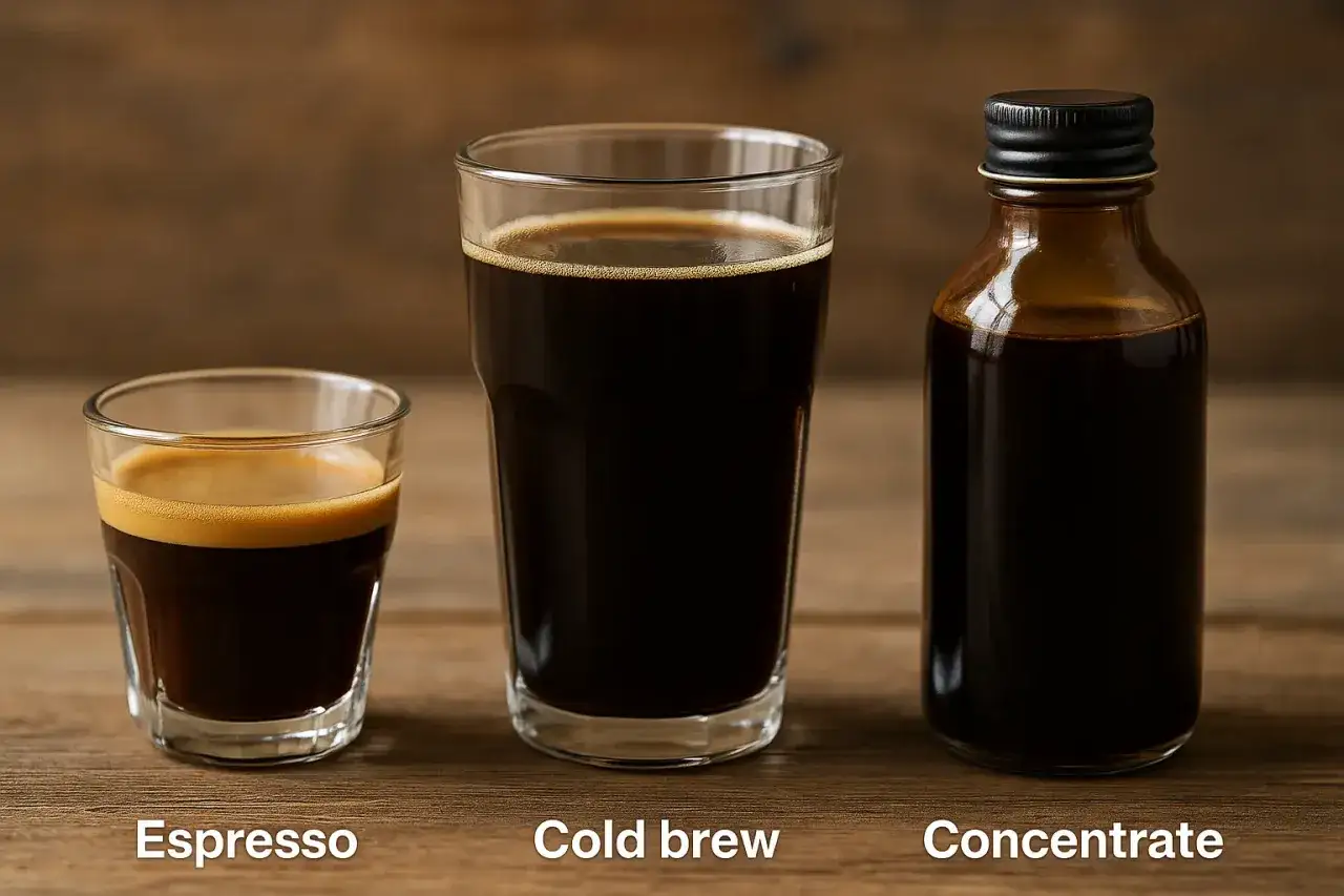 rodzaje kawy do koktajli espresso cold brew kawiarka