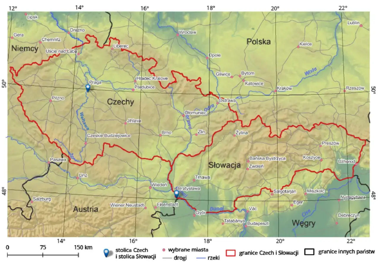 Mapa ośrodków narciarskich Słowacja Czechy blisko Polski