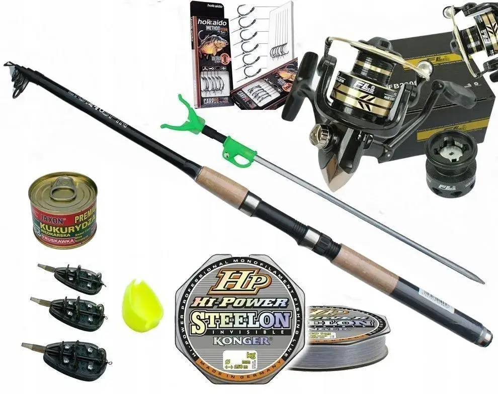 Kompletny zestaw wędki gruntowej gotowy do użycia