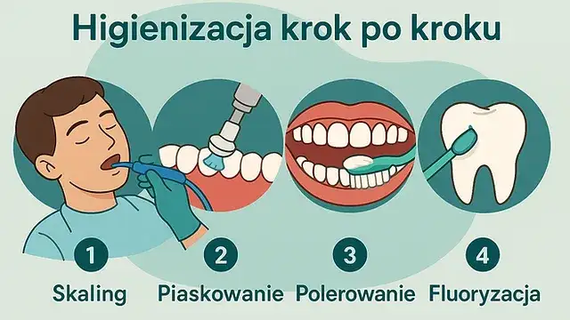 etapy higienizacji zęb&oacute;w narzędzia