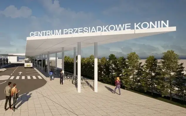 Dworzec PKP Konin i przystanek autobusowy