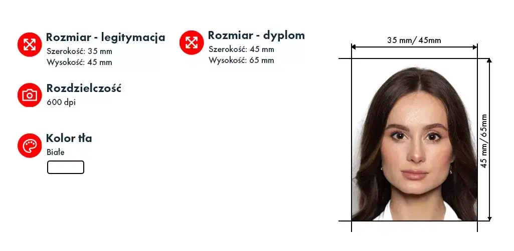 przykładowe zdjęcie do legitymacji szkolnej wymiary