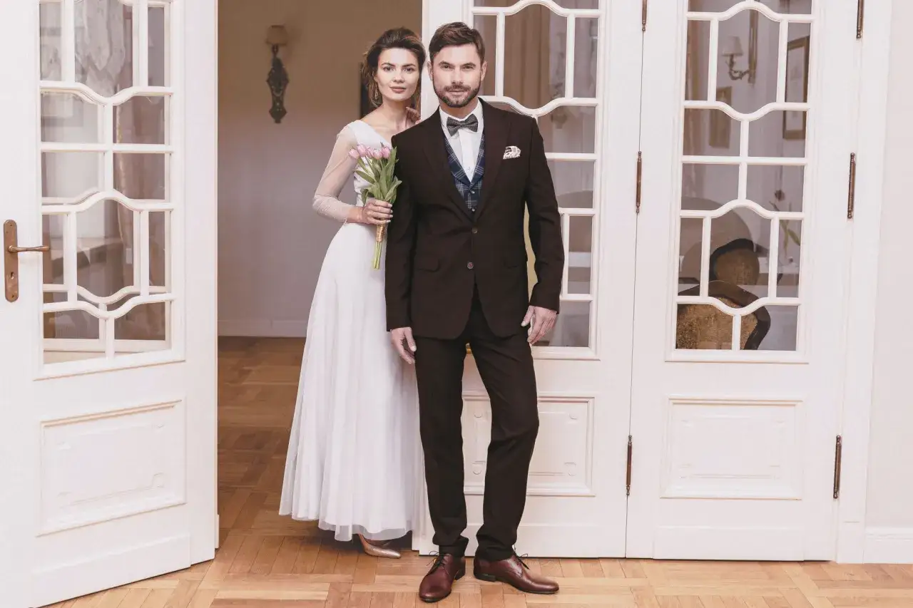 Panna Młoda i Pan Młody ślub cywilny eleganckie stylizacje
