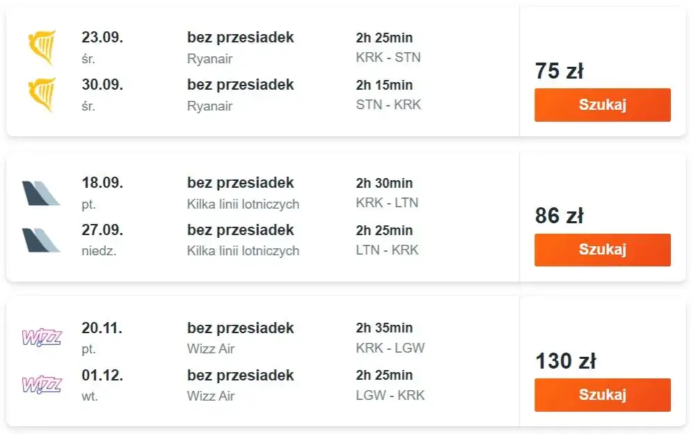Londyn styczeń luty pogoda tanie loty