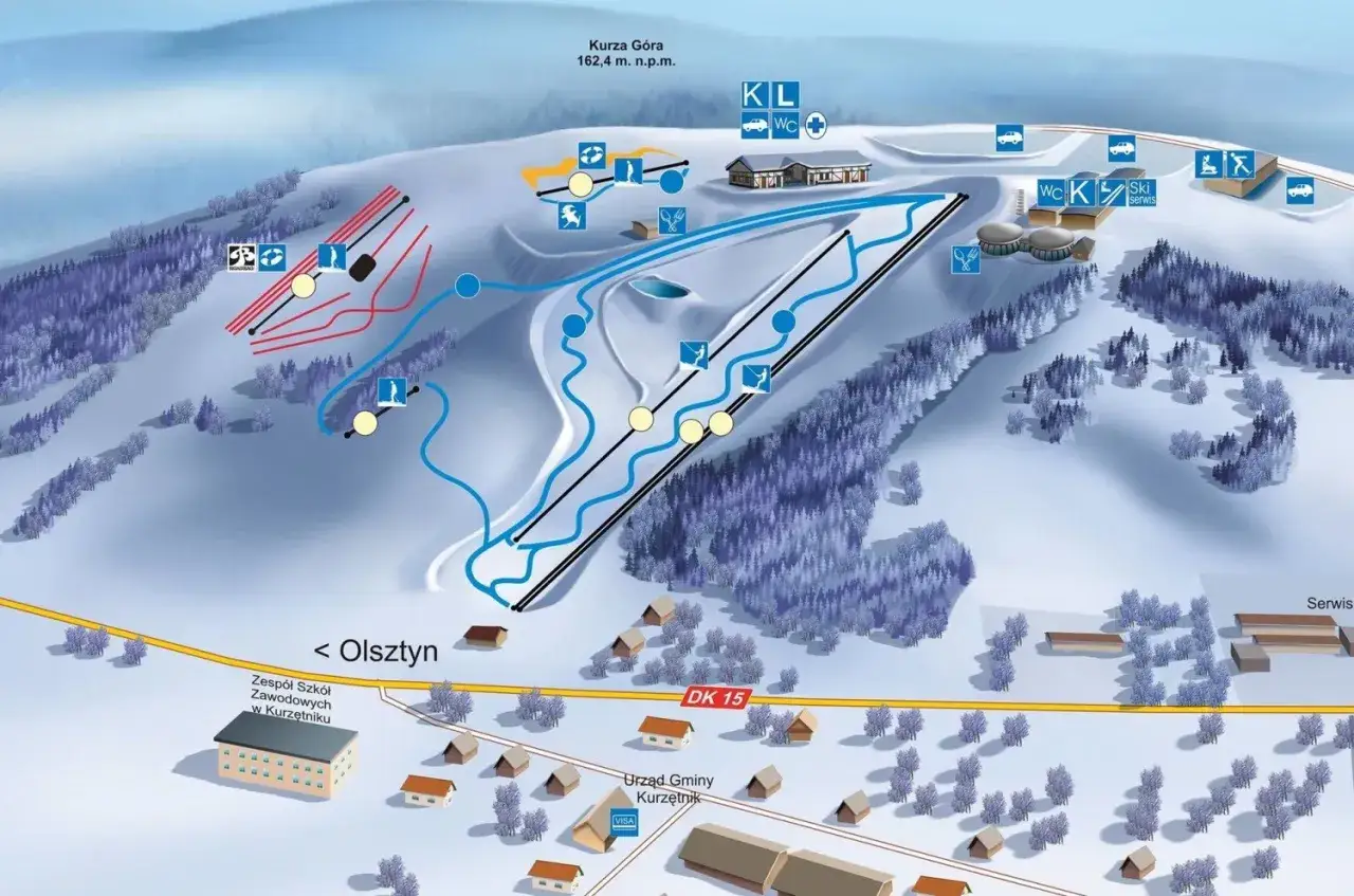 Piękna Góra Gołdap wyciąg narciarski