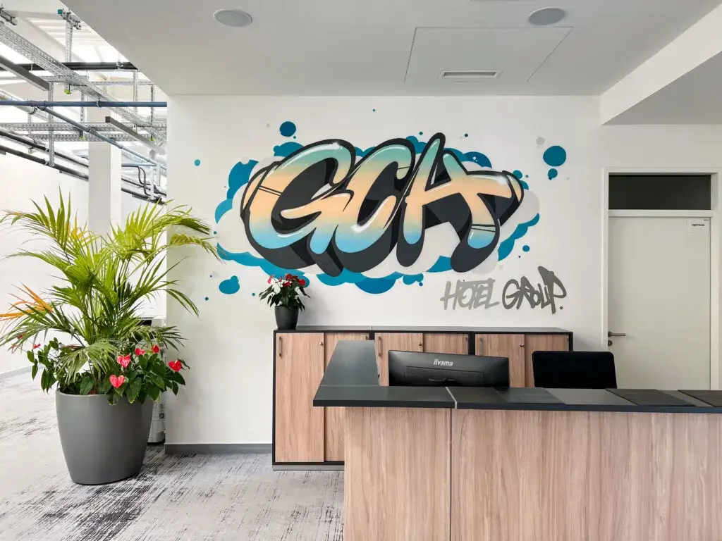 Graffiti Wand B&uuml;ro
