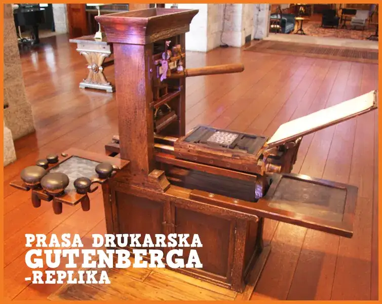 Prasa drukarska Gutenberga replika