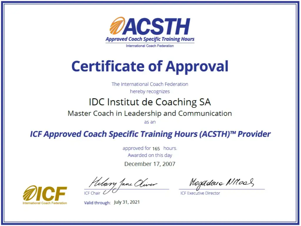 certyfikaty coaching ICF EMCC