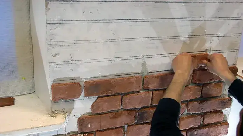 układanie cegły dekoracyjnej na sucho planowanie