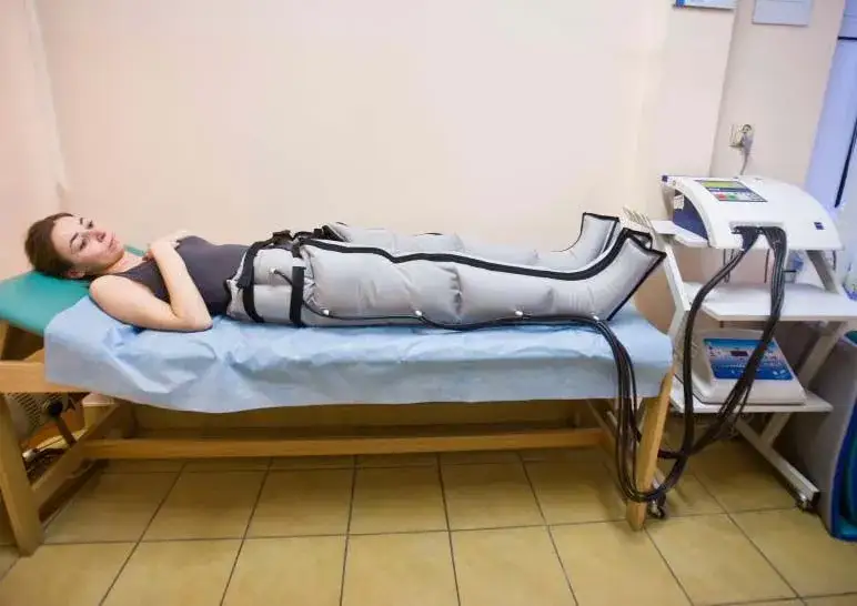 Masaż BOA przed i po, efekty presoterapii