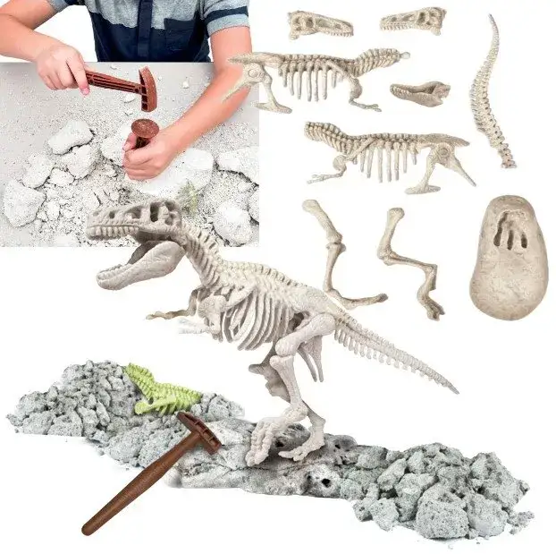 Zestawy do wykopalisk dinozaurów i kreatywne zabawki