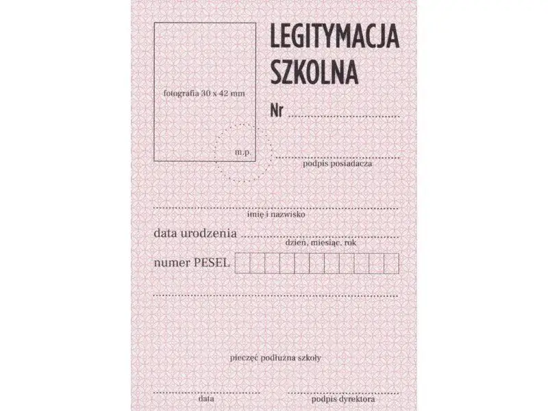 legitymacja szkolna szkoły policealnej
