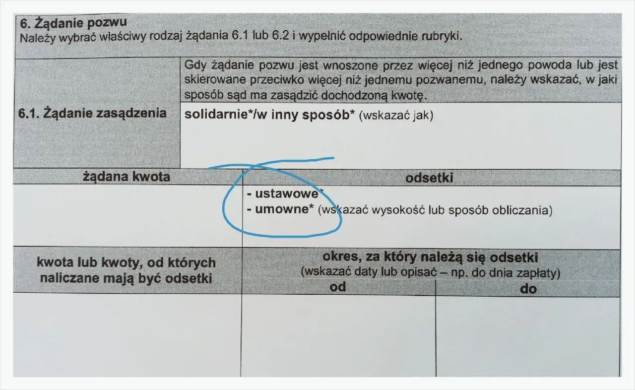 Pozew o zapłatę zaległego wynagrodzenia brutto