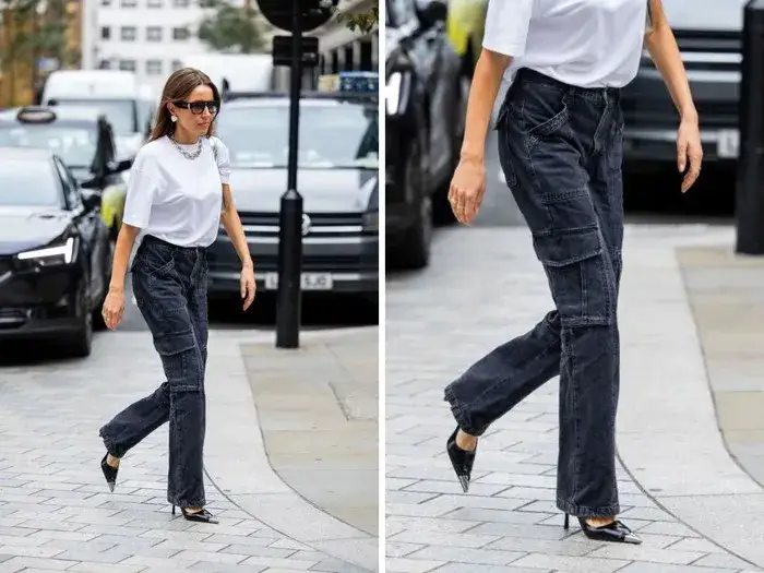 ciemne jeansy stylizacje smart casual