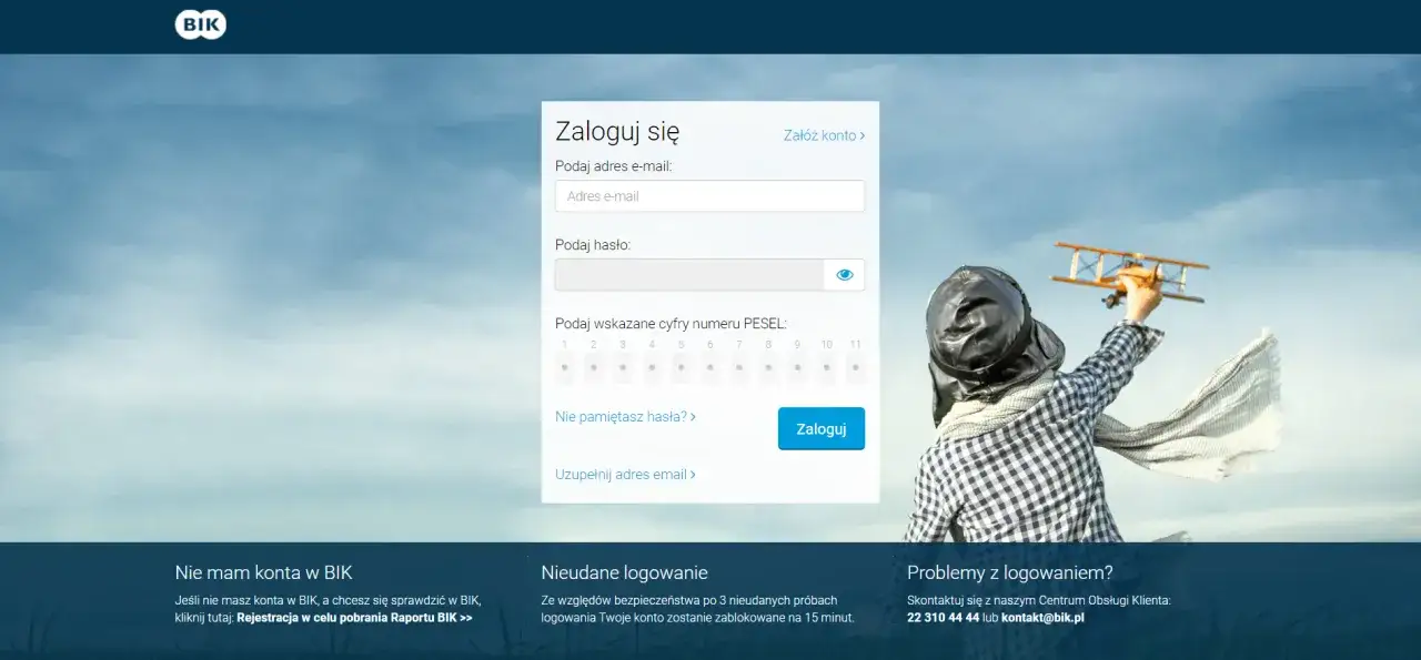 portal BIK logowanie, raport BIK