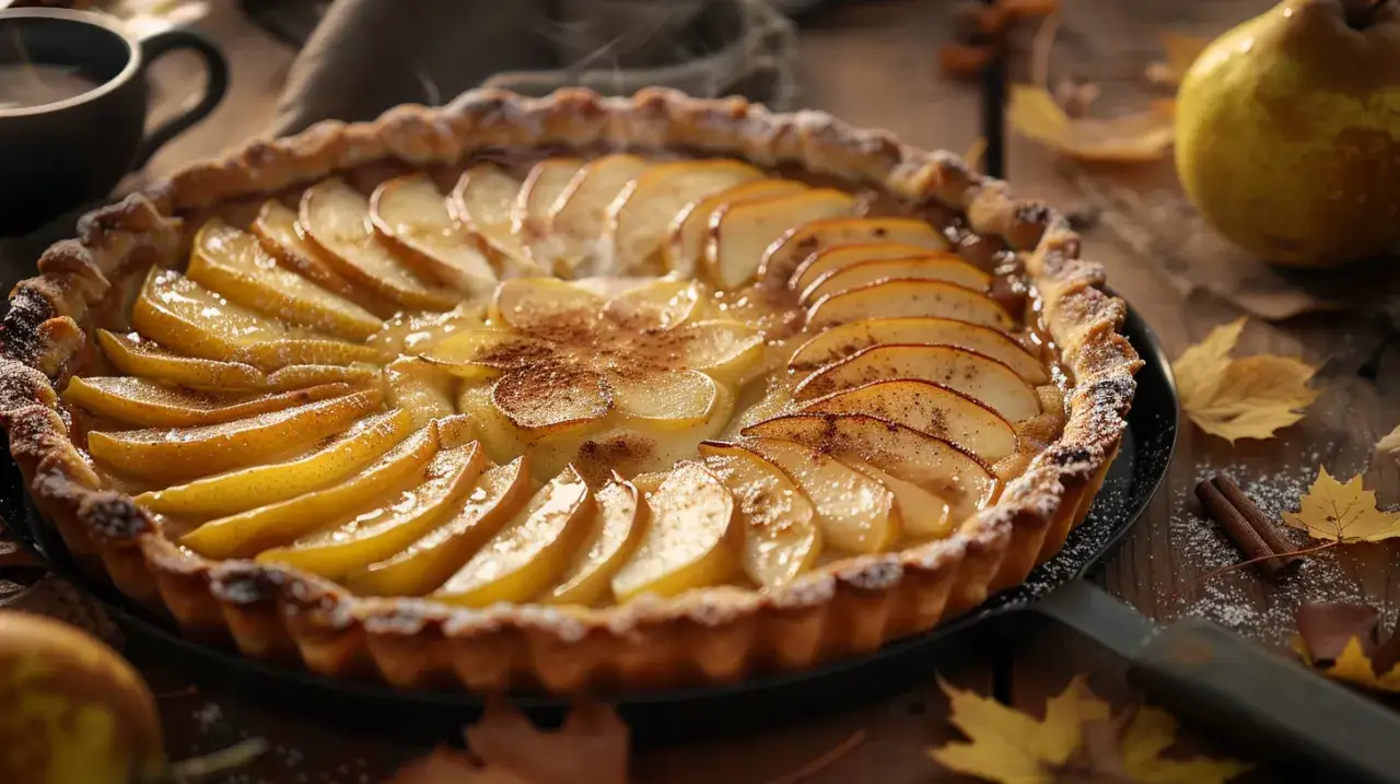 Zdjęcie Kruche ciasto gruszkowe: Jesienny przysmak w 30 minut. Rozpływa się