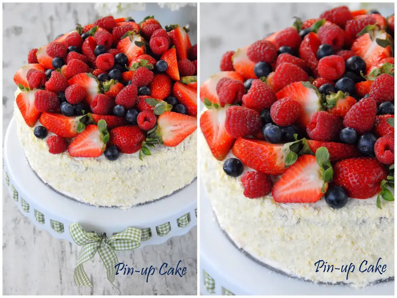 owoce do dekoracji tortu maliny borówki truskawki