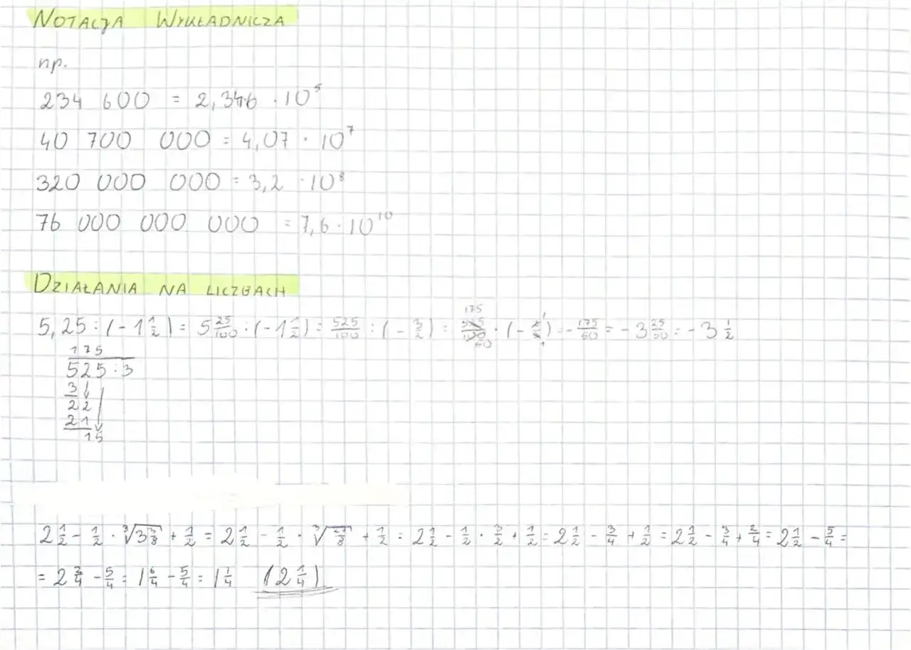 najczęstsze błędy notacja wykładnicza