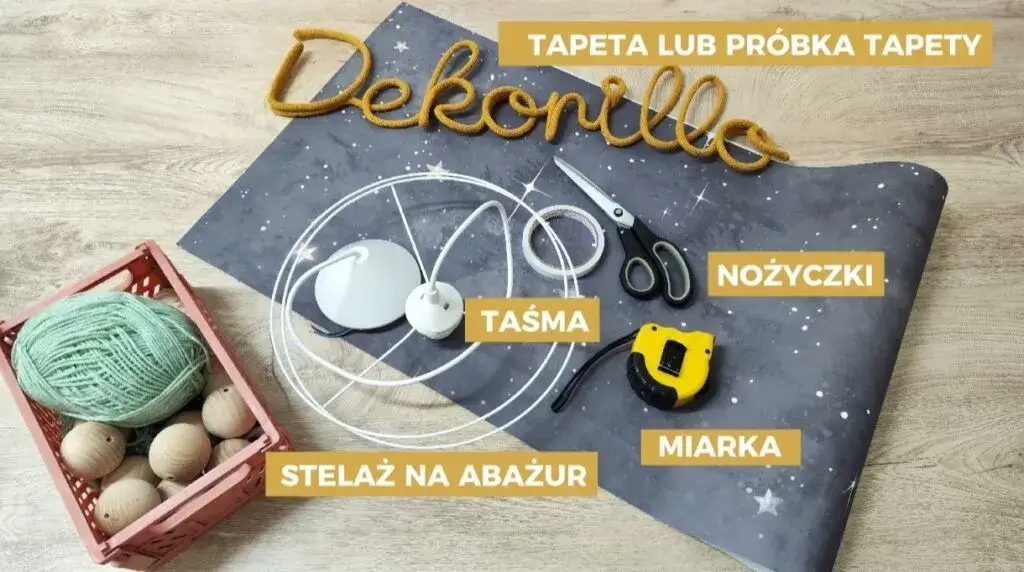 Abażur z tapety DIY krok po kroku