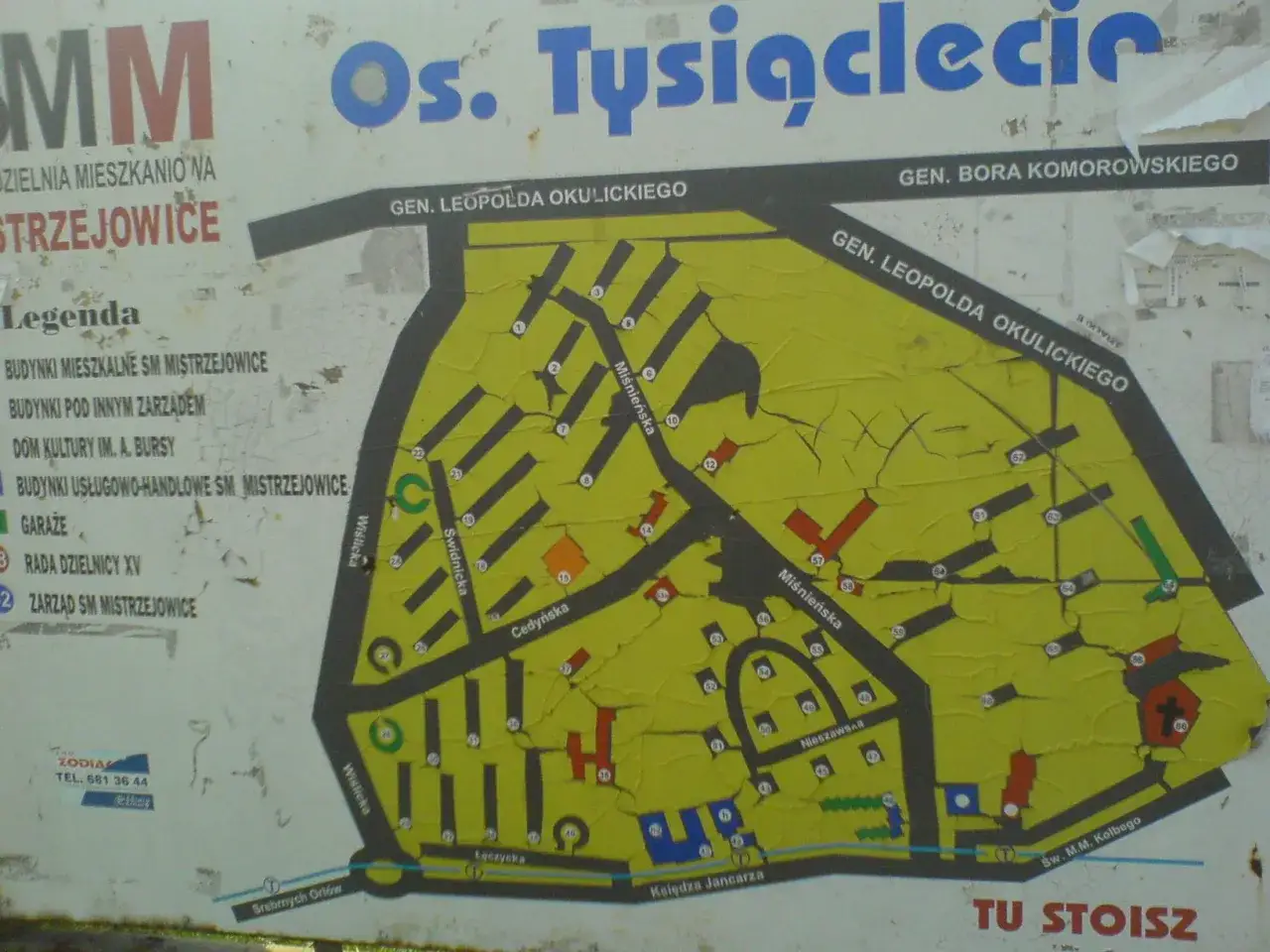 Mapa Osiedle Tysiąclecia Kraków lokalizacja