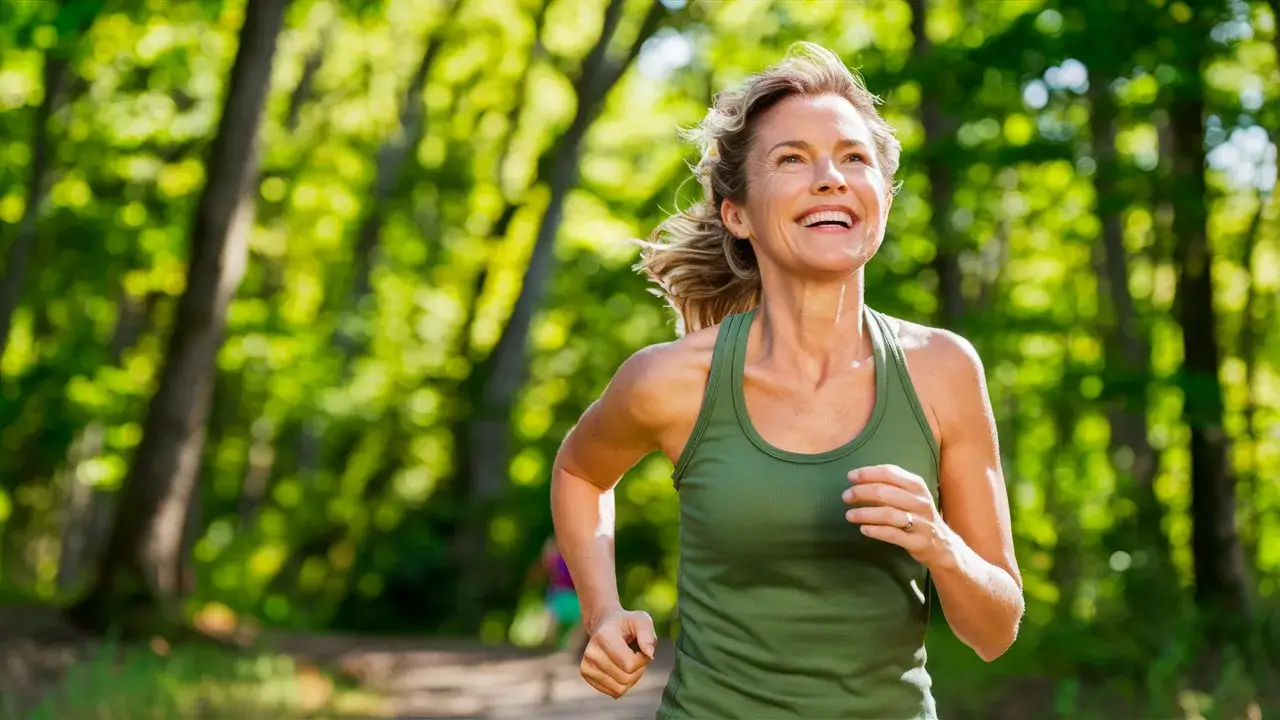 biegacz w lesie spok&oacute;j umysłu