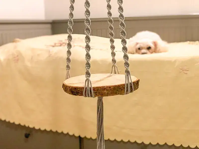 materiały do kwietnika makramy sznurek jutowy kółko nożyczki