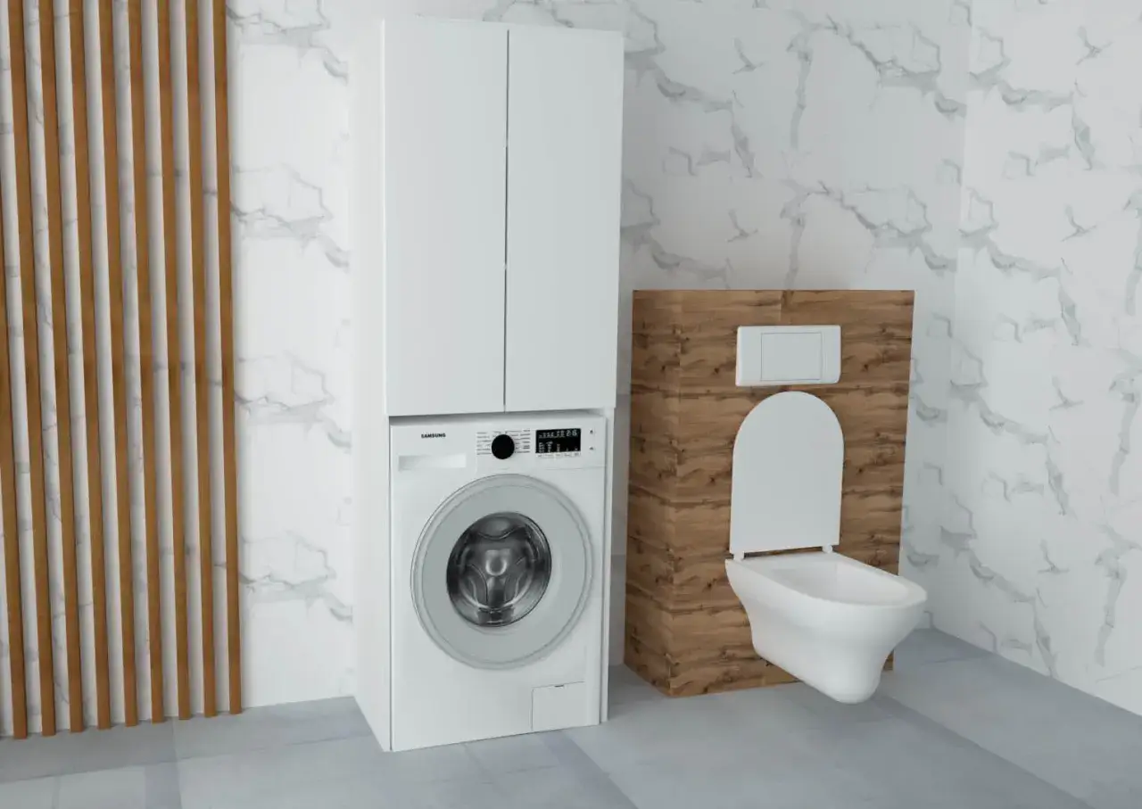 Szafka nad pralkę zabudowa łazienki