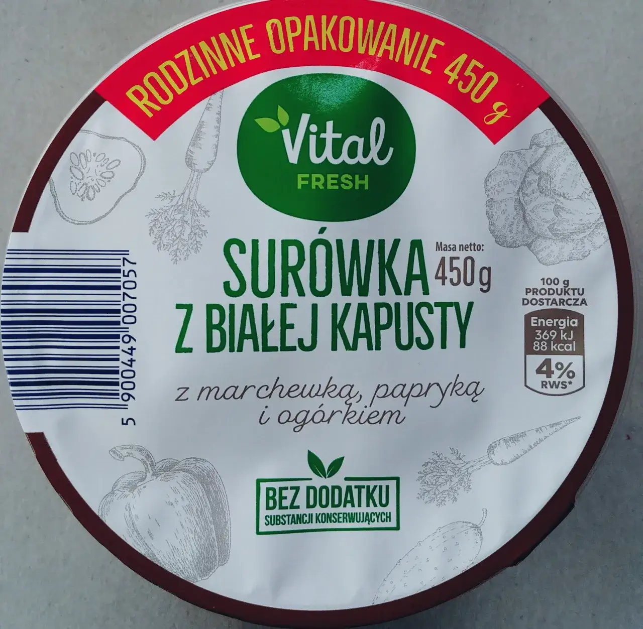 gotowa surówka z białej kapusty