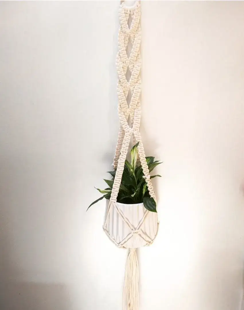 Zdjęcie Jak zrobić makramę kwietnik na ścianę - proste kroki i materiały