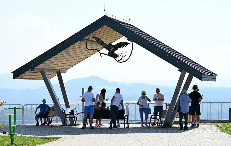 Punkt widokowy Kiczerka Polańczyk, panorama Jeziora Solińskiego