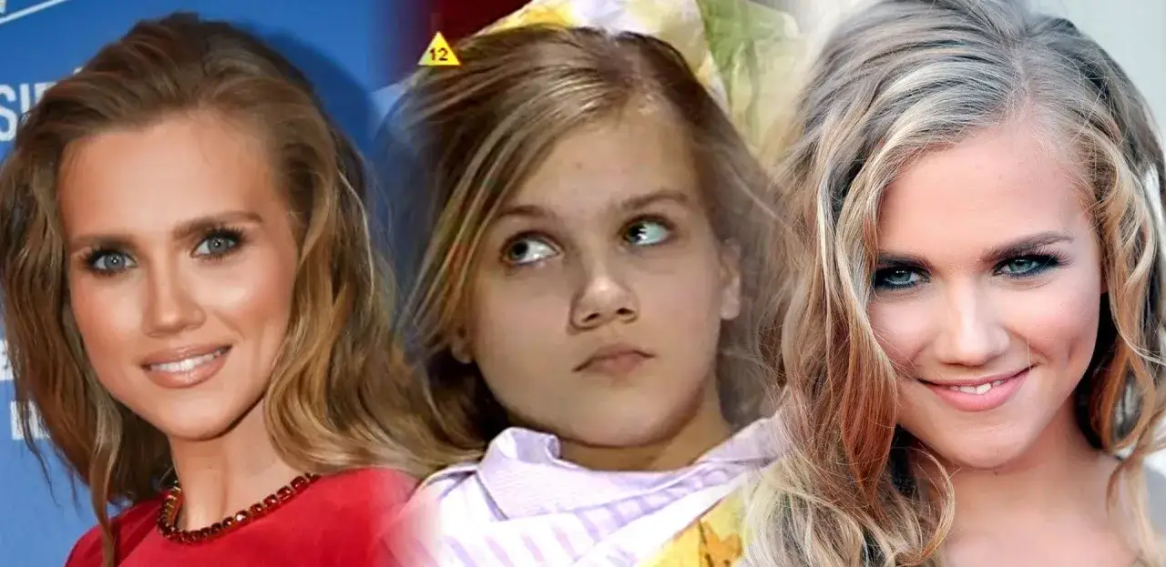 Trzy ujęcia młodej kobiety, która mogłaby być Bozenką z Klanu, od dzieciństwa do dorosłości.