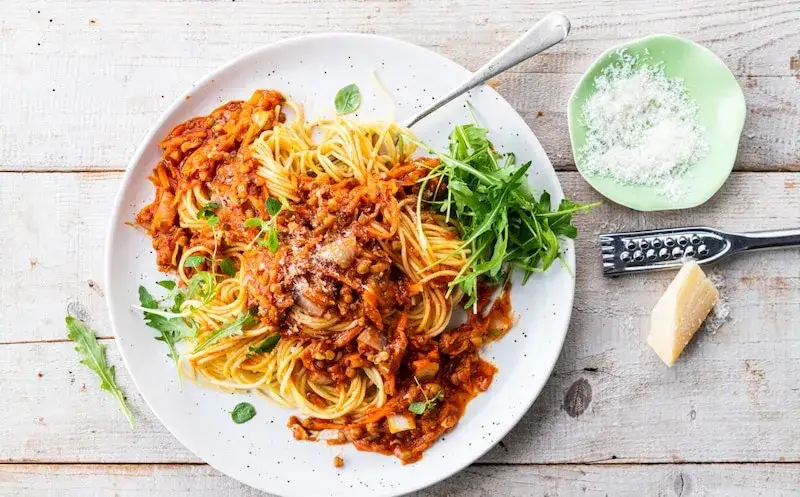 soczewica w sosie bolognese