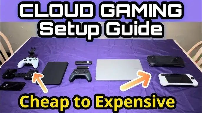 Mobilny setup do cloud gamingu z kontrolerem