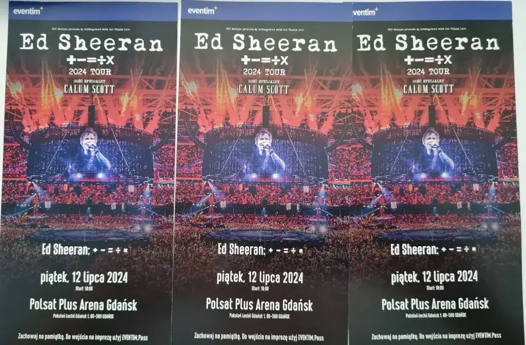 bilet kolekcjonerski ed sheeran