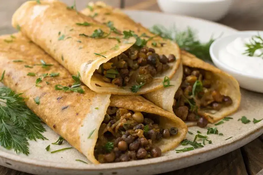 Wegańskie naleśniki z soczewicą