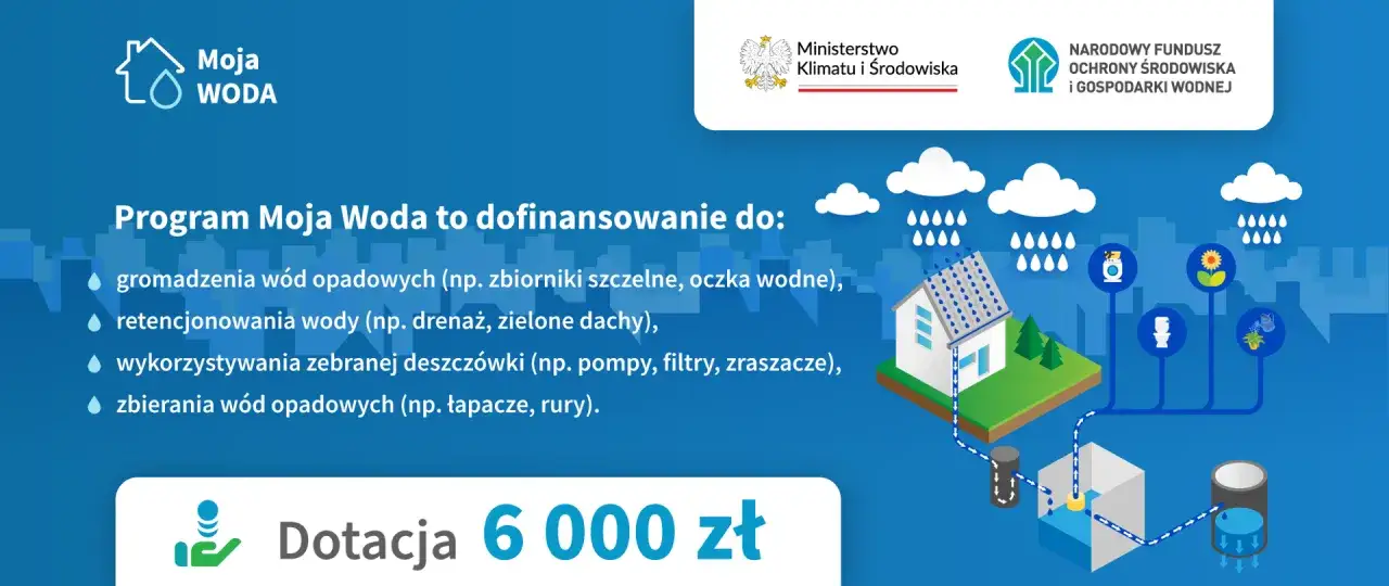 program Moja Woda dofinansowanie deszcz&oacute;wka